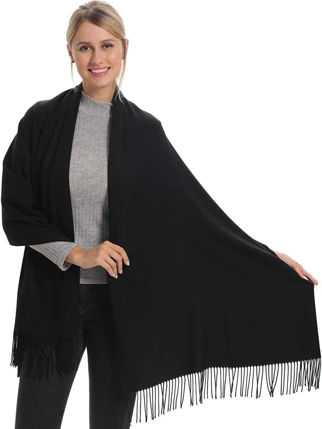 Genovega Women Pashmina Scarf,Evening Wedding Party Shawl Accessories Gift for Bridal