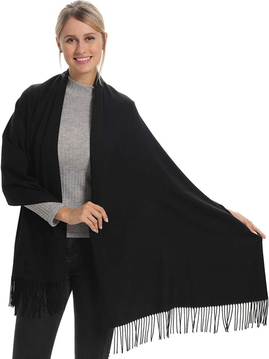 Genovega Women Pashmina Scarf,Evening Wedding Party Shawl Accessories Gift for Bridal