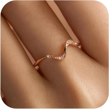 Sterling silver wave ring packaged as gifts for women
