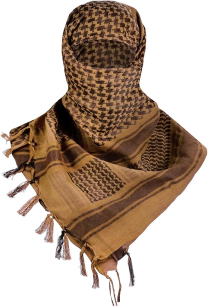 FREE SOLDIER Scarf Military Shemagh Tactical Desert Keffiyeh Head Neck Scarf Arab Wrap with Tassel for Men Women