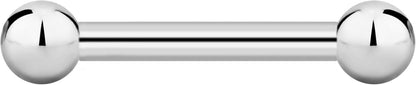 Forbidden Body Jewelry Nipple Barbell, Nipple Bars, Silver Nipplerings Piercing Surgical Steel 8G - 18G Straight Barbell Body Jewelry (Sold Individually)