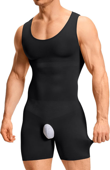 TAILONG mens shapewear sleeveless compression bodysuit