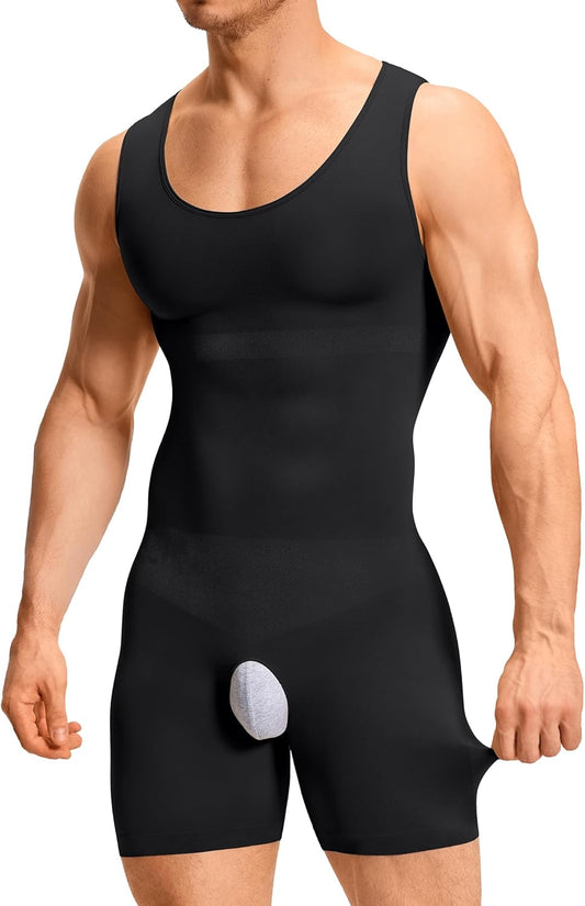 TAILONG mens shapewear sleeveless compression bodysuit