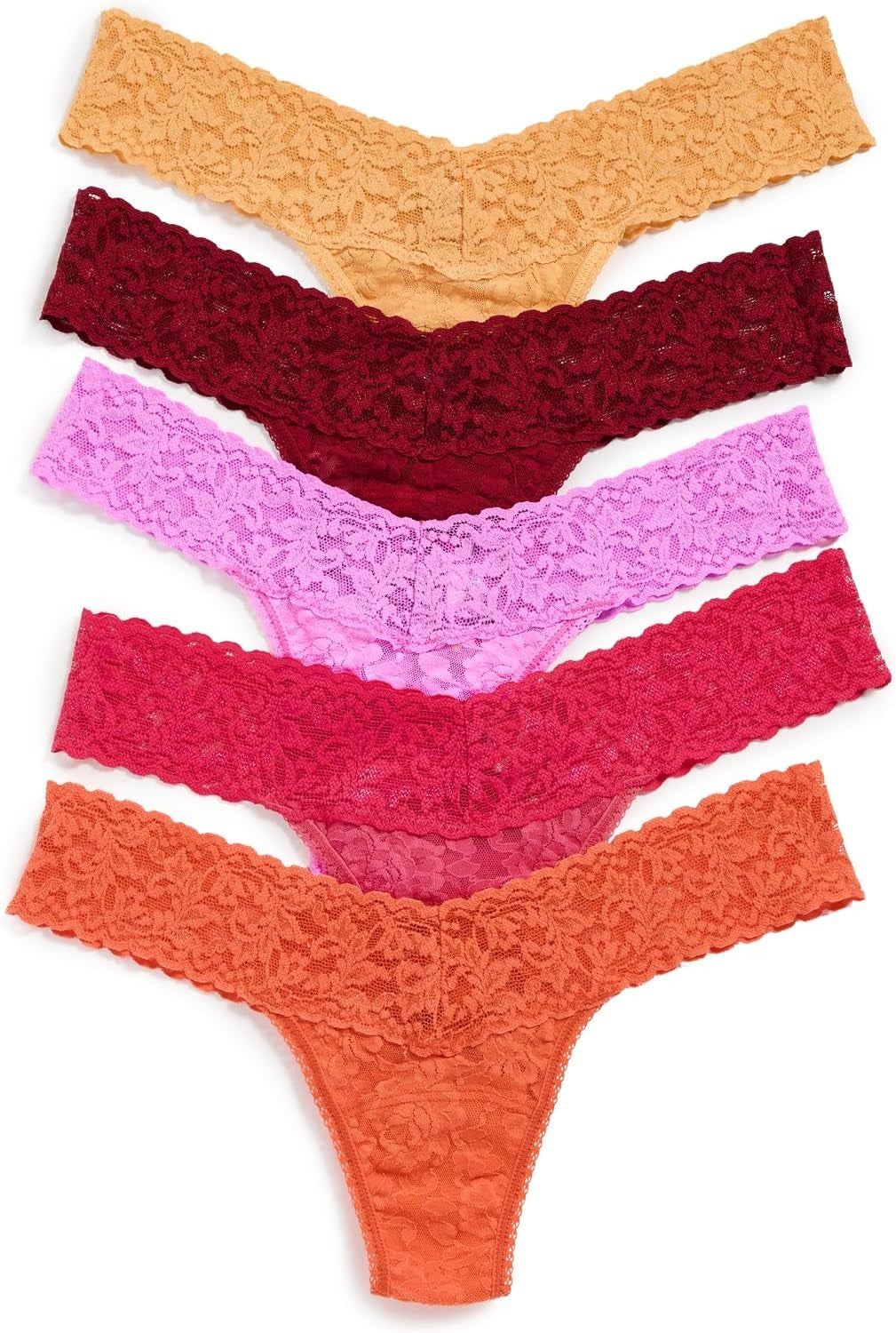 Women's thong underwear set with size range