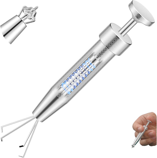 Upgraded Anti-Slip Piercing Ball Grabber Tool for Changing Jewelry-14G 16G 18G 20G Stainless Steel Threadless Insertion Pin & Flat Back Earring Applicator,Thread Body Piercing Kit for Ear Nose Lip