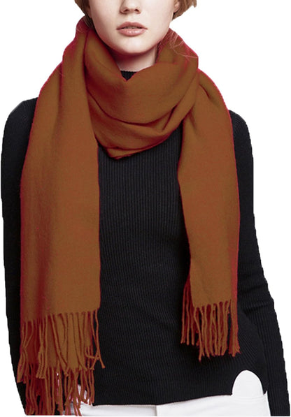 Wander Agio Women'S Fashion Scarves Long Shawl Winter Thick Warm Knit Large Plaid Scarf