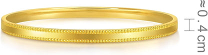 CHOW SANG SANG 999 Gold Essence Blessing Bangle for Women & Men(08 Wrist Size 15-16Cm) 93515K Price-By-Weight 22.45G Gold
