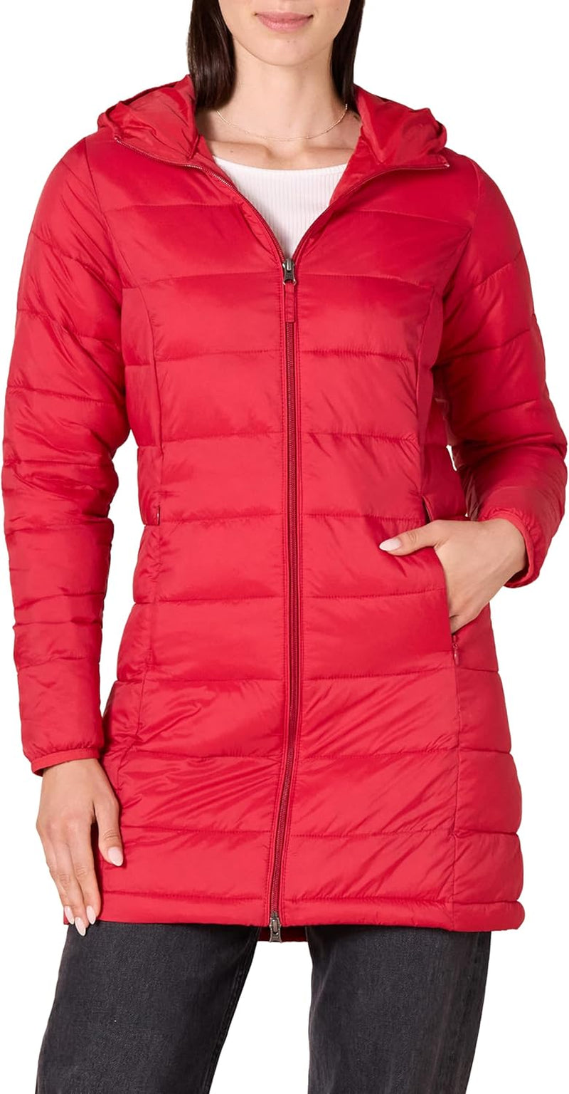 Amazon Essentials Womens Lightweight Water-Resistant Packable Hooded Puffer Coat (Available in plus Size)