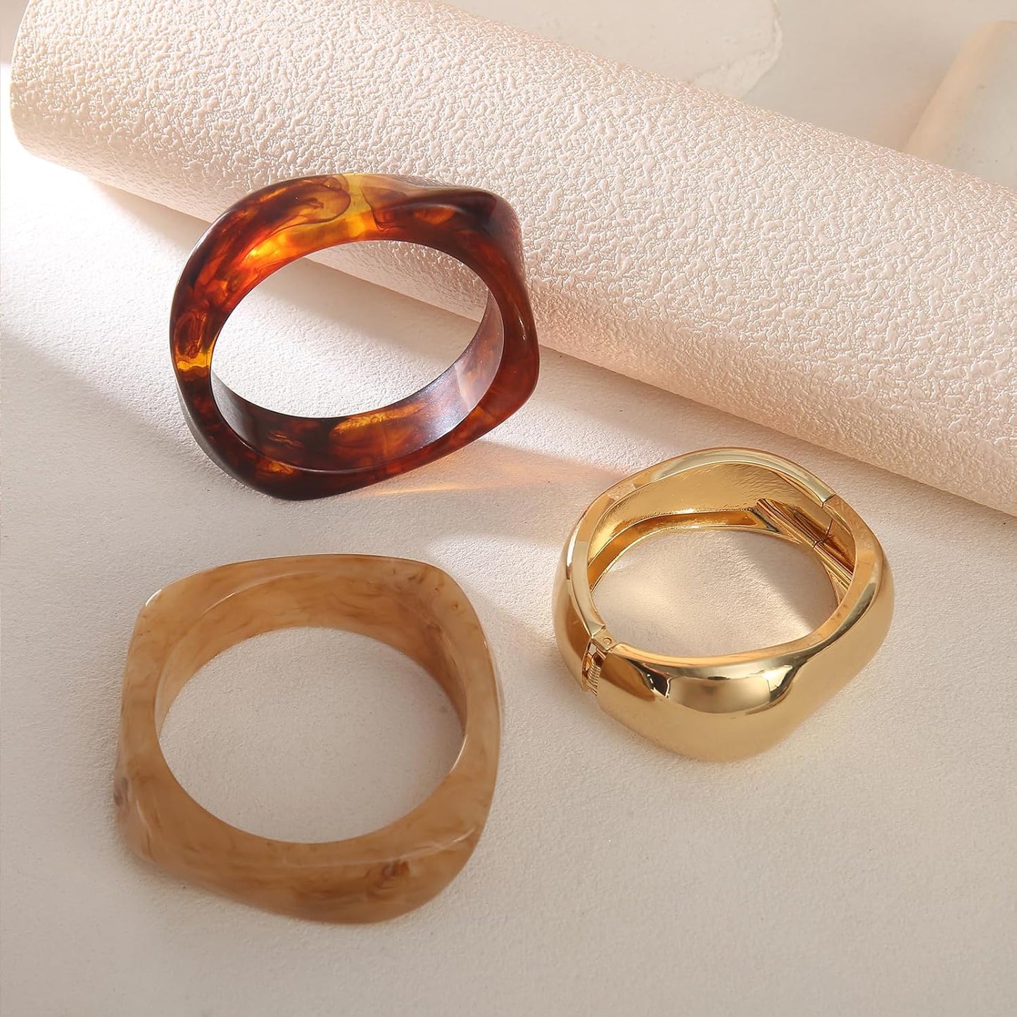 Chunky Acrylic Bangle Bracelets Set for Women Colorful Statement Resin Bangles Bracelets Trendy Jewelry