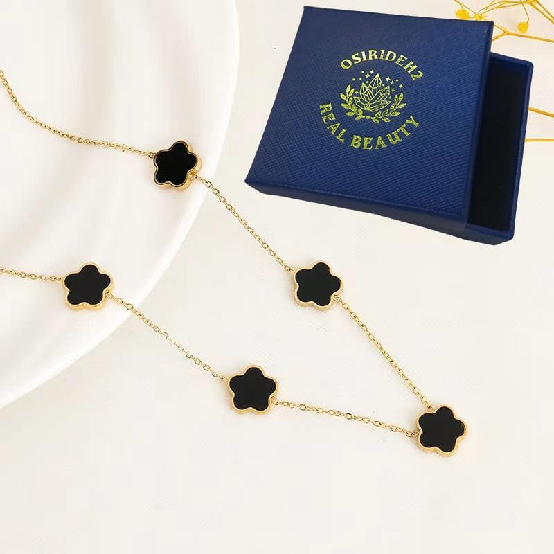 18K Gold Plated Four Leaf Clover Necklace for Women Four Leaf Clover Necklace Flower Lucky Pendant Dainty Jewelry