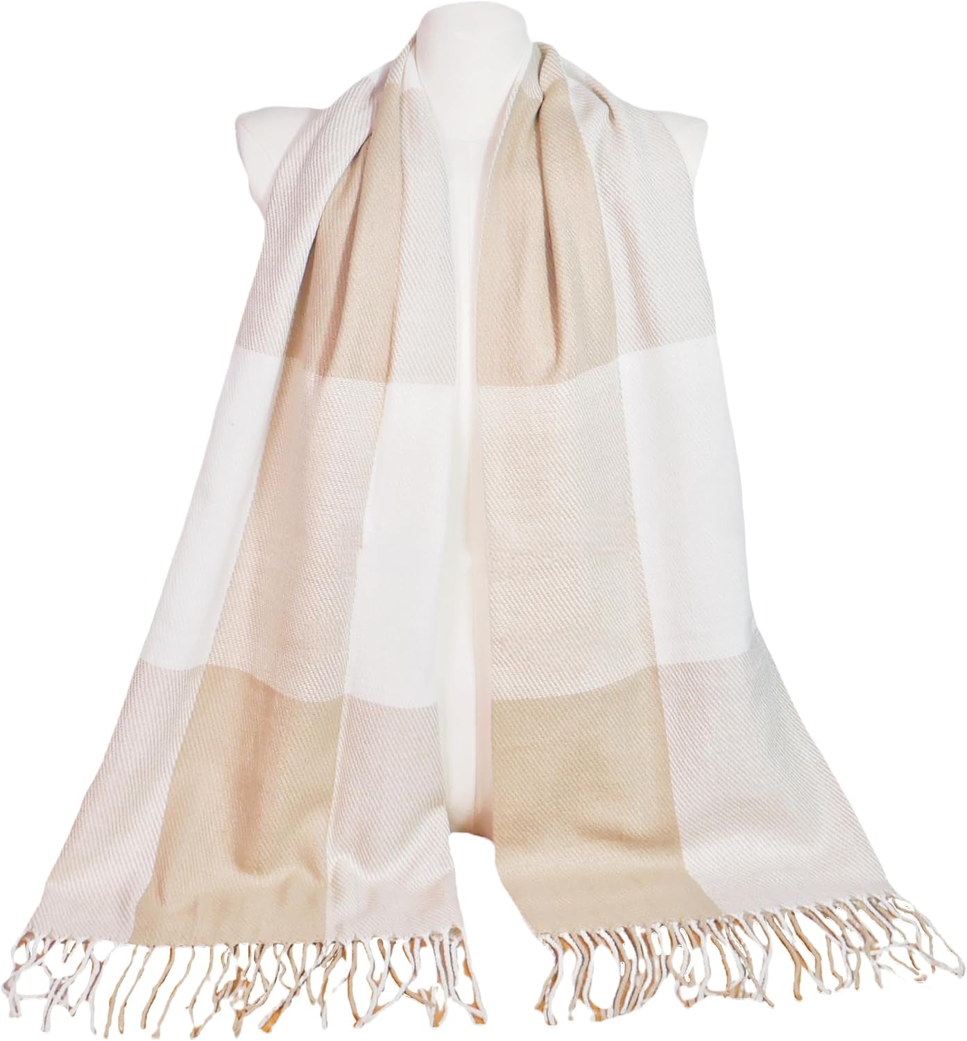 Wander Agio Women'S Fashion Scarves Long Shawl Winter Thick Warm Knit Large Plaid Scarf