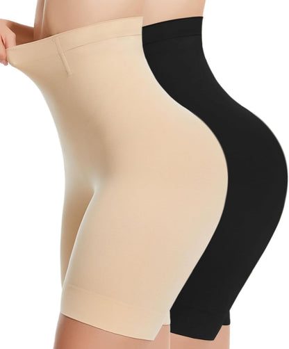 Sellto tummy control girdle shorts on dress form showing smooth effect