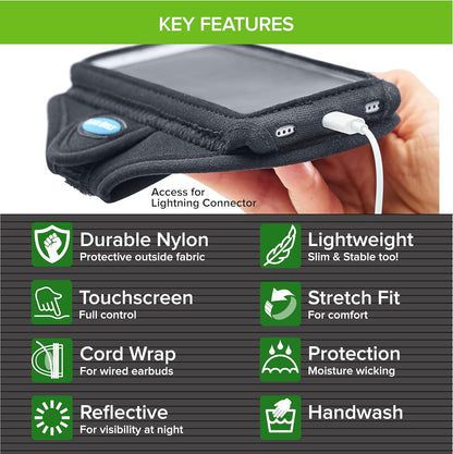 Side view of adjustable armband with EX3 extender for larger phone models