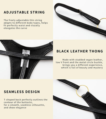 Model wearing creative Y-back g-string thong low rise fit