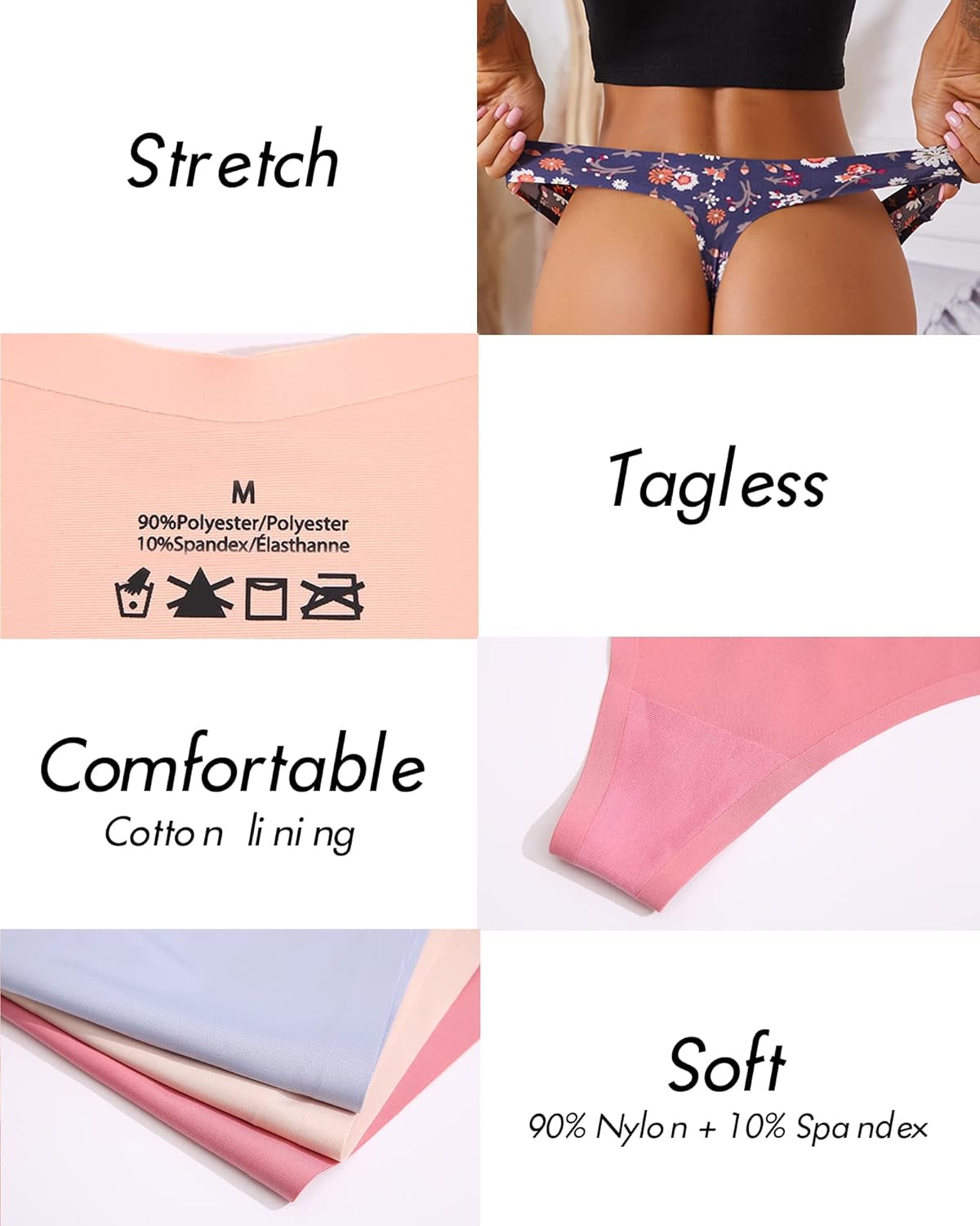 ROSYCORAL hipster thongs no visible panty lines