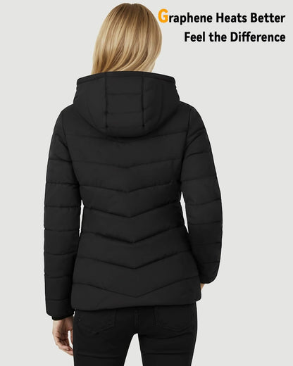 Battery charging system for women's heated jacket with indicators