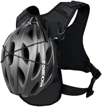 Adjustable waist belt and compression straps on women's 2L water bladder vest