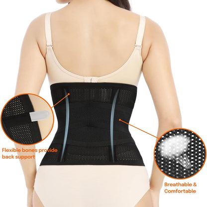 Medium size abdominal binder worn under clothing for support