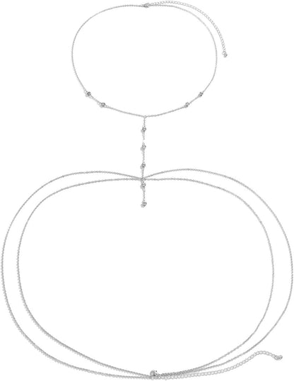 Sexy Crystal Multilayer Tassel Bra Chain Bikini Rhinestone Bra Body Accessories Jewelry Festivel Rave Lingerie Chain Jewelry Harness Summer Chest Bracket Chain for Women