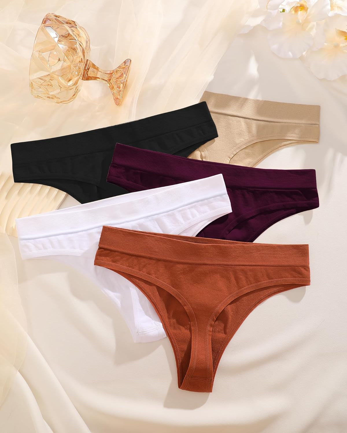 Comfortable sporty thong underwear fitting perfectly on model