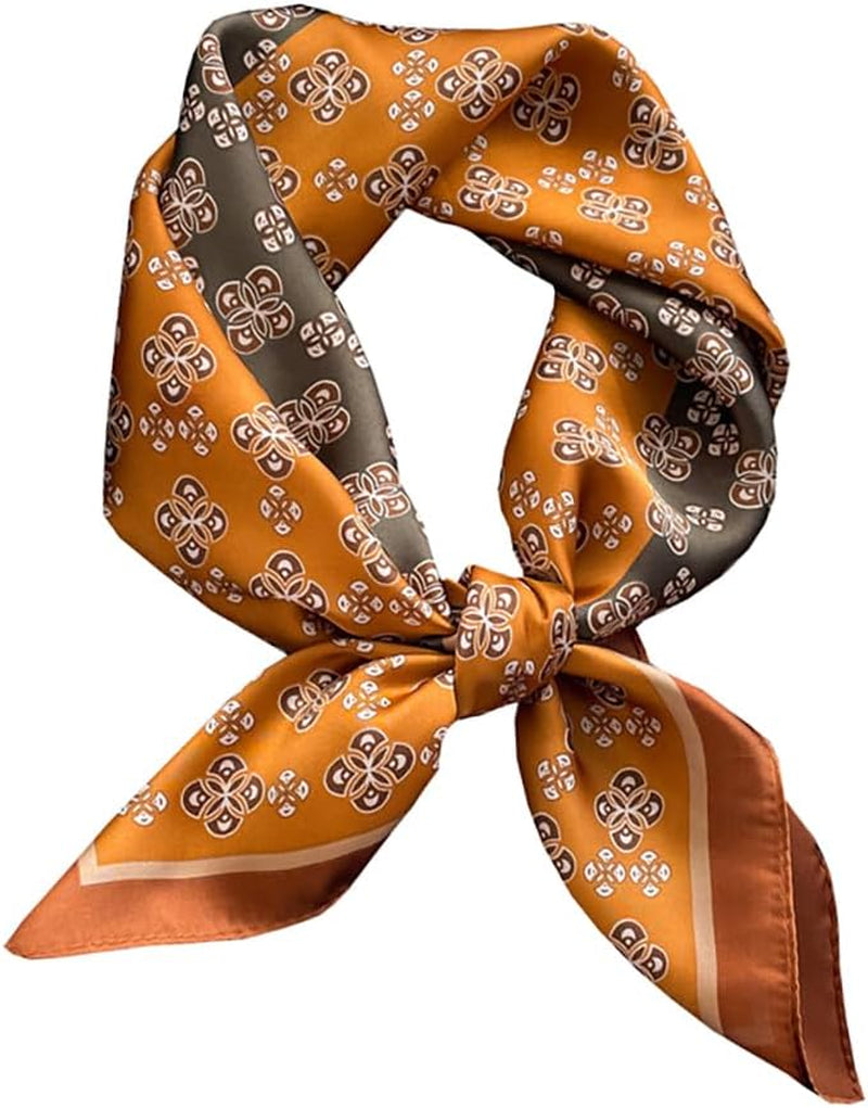 ANDANTINO 100% Mulberry Silk Square Scarf for Hair-25.6" X25.6'' Women Men Natural Silk Neckerchief Digital Printed Headscarf