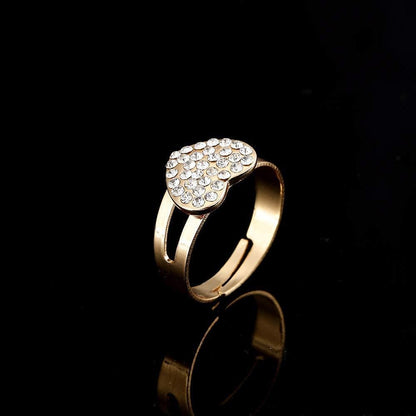 Giffor 4PCS 18K Gold Filled XOXO Jewelry Sets for Women Necklace Wedding Jewelry Birthday Gifts for Women Jewelry Earrings with Bracelet and Rings Halloween Party