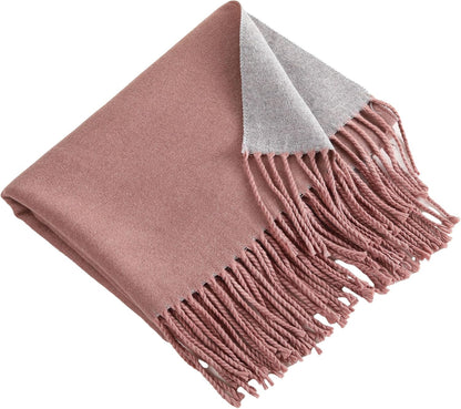 Winter Scarf for Women-Reversible Scarf with Cashmere-Like Softness 70X200Cm - Warm Shawl Wrap -Pashmina Shawls Wrap