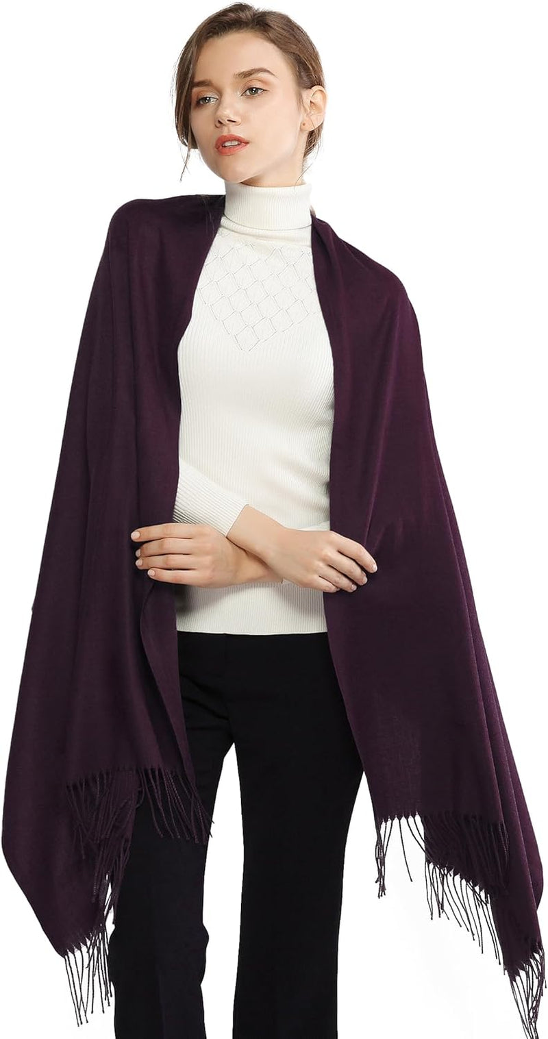 RIIQIICHY Women'S Scarf Pashmina Shawls and Wraps for Evening Dress Bridesmaid Wedding Bridal Winter Warm Long Large Scarves