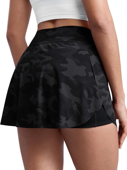 A Line High Rise Pocket Side Slit Skirt 14.5''