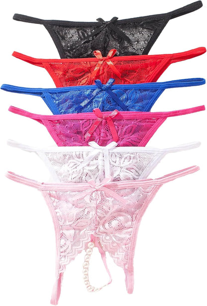 Justgoo lace panty T-back thong construction detail