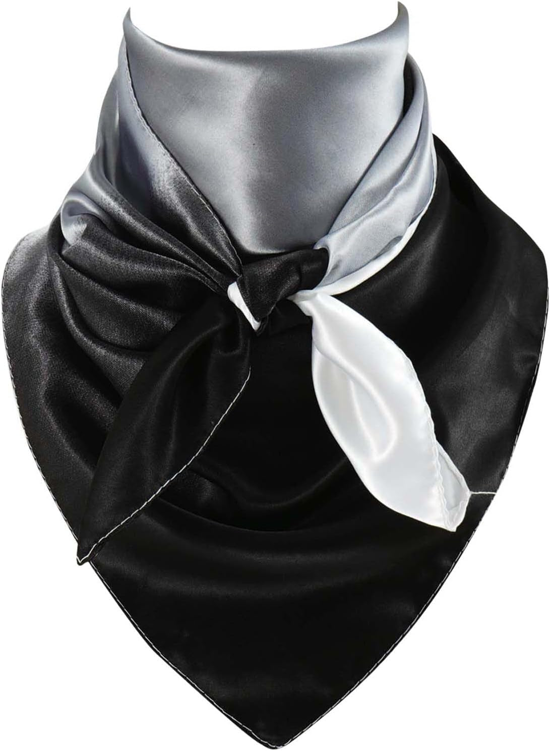 GERINLY 35 Inch Wild Rag Cowboy Scarves for Men, Large Rancher Neckerchief Silk Feel, Oversize Western Bandana