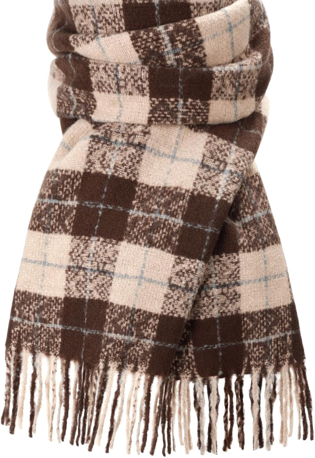 Trifabricy Winter Scarfs for Women, Long Blanket Scarf, Cashmere Feel Plaid Scarf, Winter Pashmina Shawls and Wraps