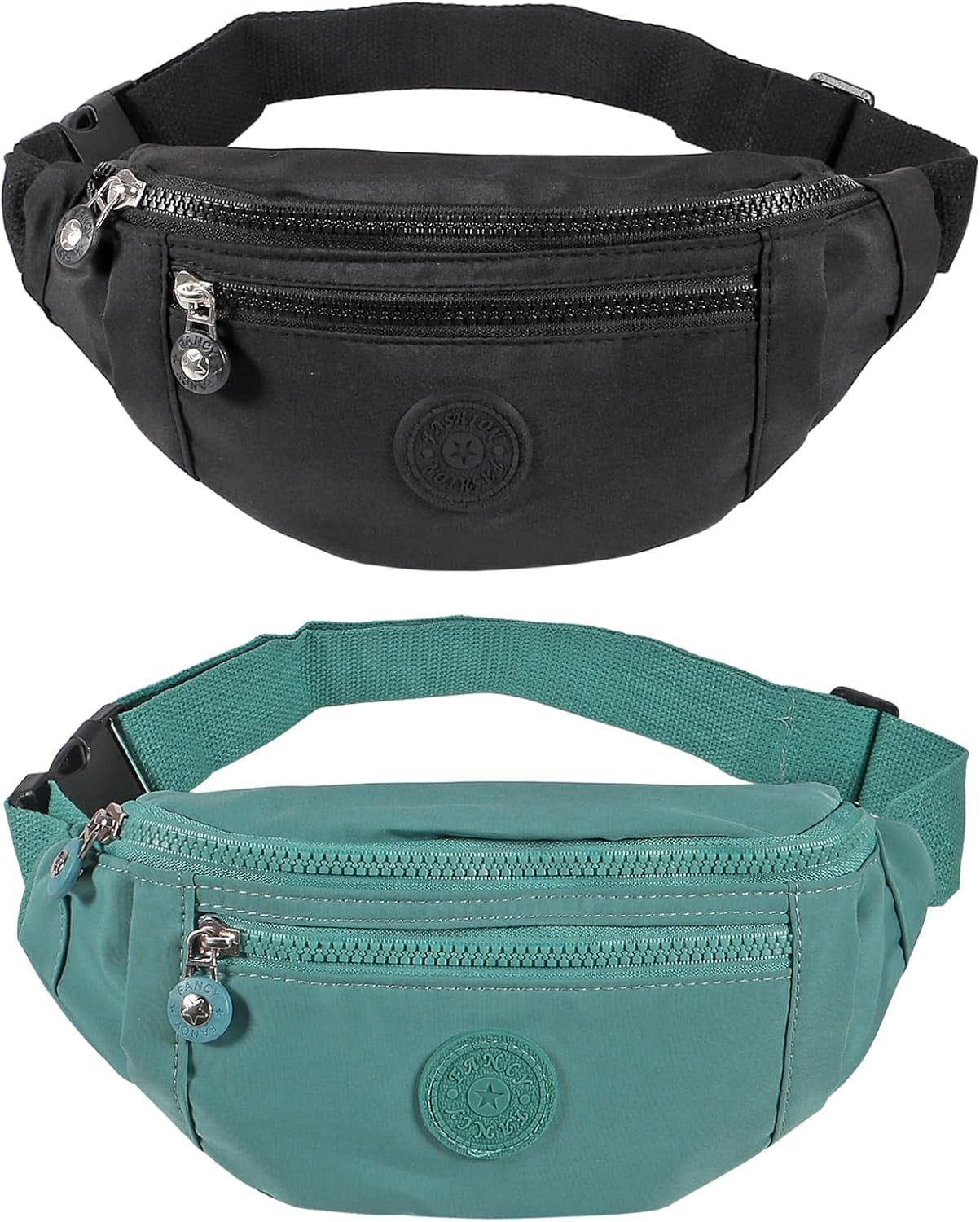 Close-up of durable fabric and stitching on fanny pack