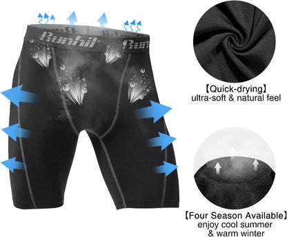 Back view Runhit men's spandex compression underwear
