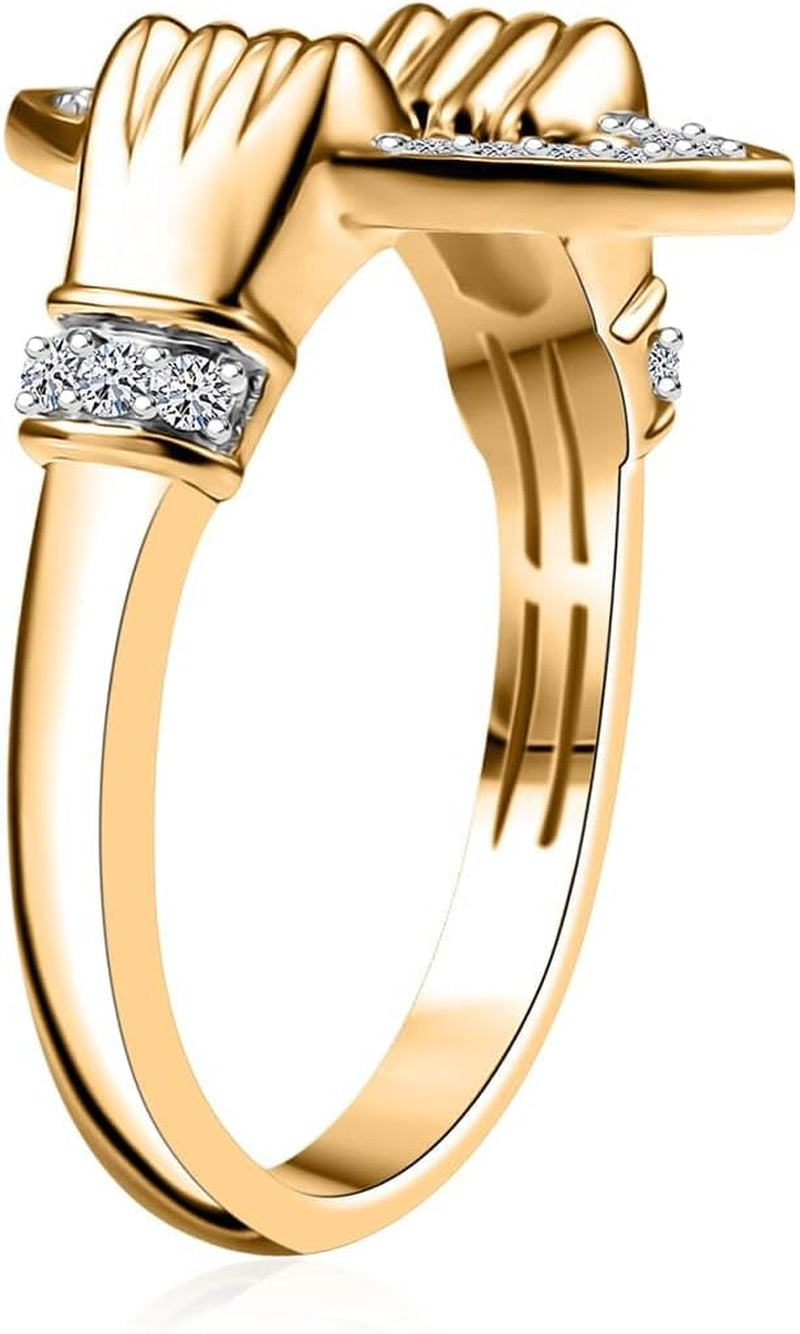 Lab grown diamond solitaire ring size 7 front view