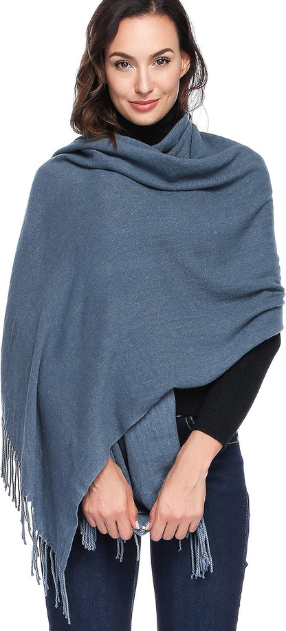 HOYAYO Extra Large Thick Pashmina Shawl Wraps - Wool Soft Winter Warm Scarves Travel Blanket for Women