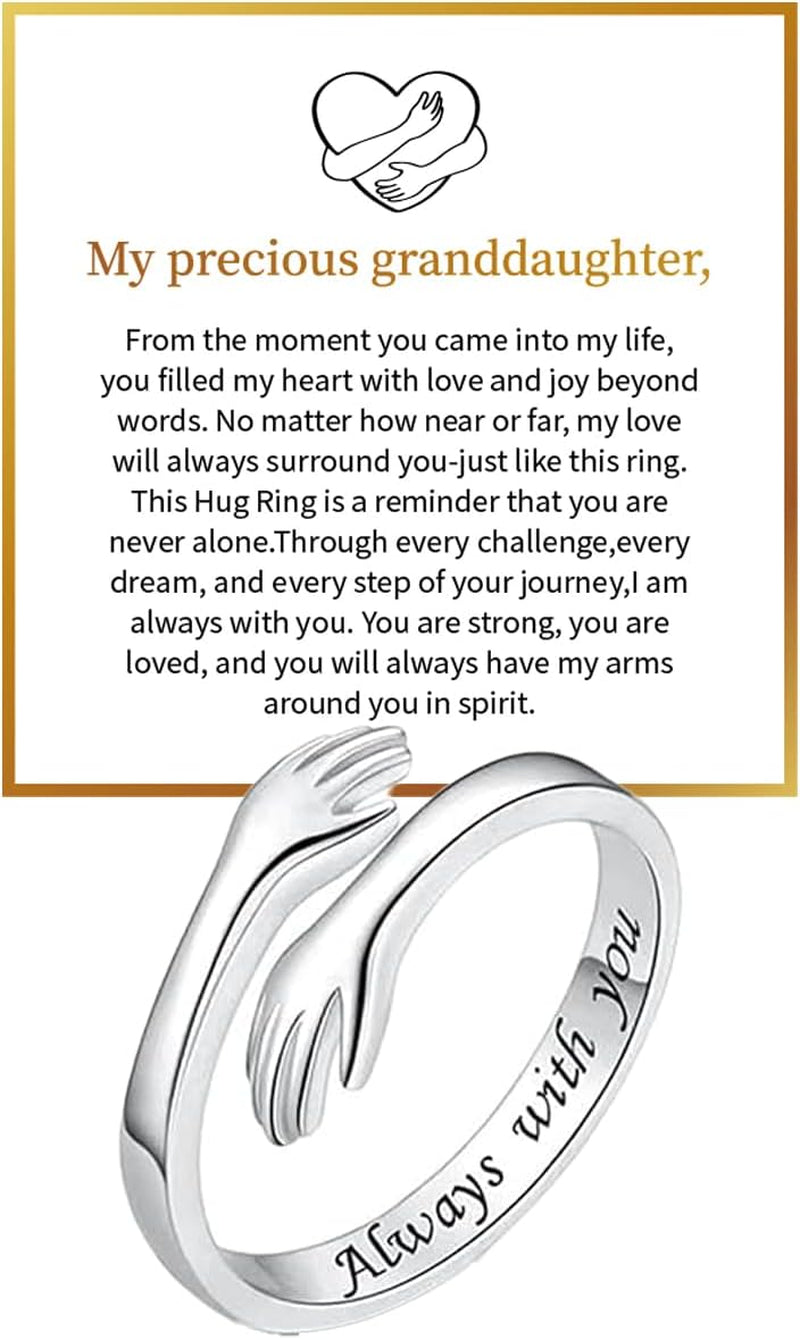Gift packaging for granddaughter hug ring