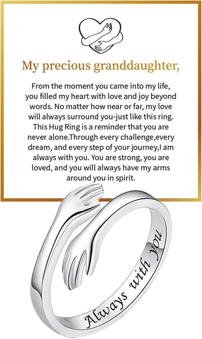 Gift packaging for granddaughter hug ring