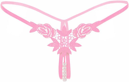 Women Panties Low Waist Thongs Underwear Panties Lingerie for Women for Sex, Womens Sexy Pendant Pearl G String