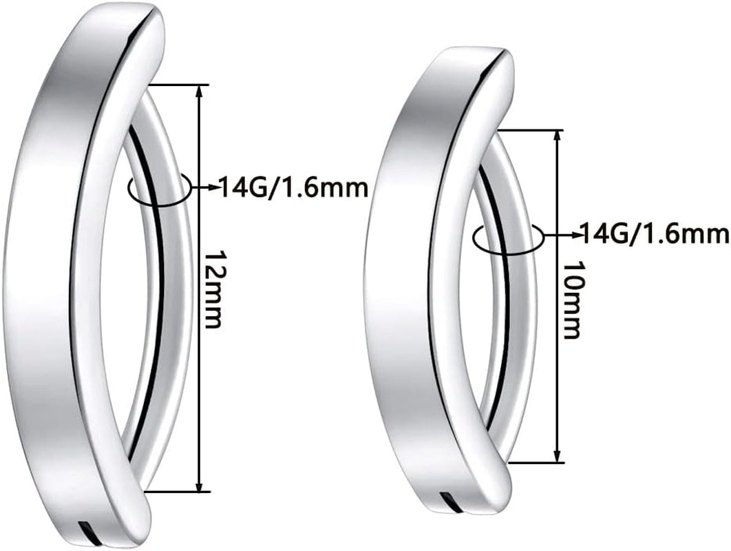 14G Clicker Belly Button Ring，Surgical Stainless Steel Hinged Belly Button Rings Belly Barbell Piercing Navel Barbell Body Jewelry 2PCS