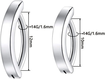 14G Clicker Belly Button Ring，Surgical Stainless Steel Hinged Belly Button Rings Belly Barbell Piercing Navel Barbell Body Jewelry 2PCS