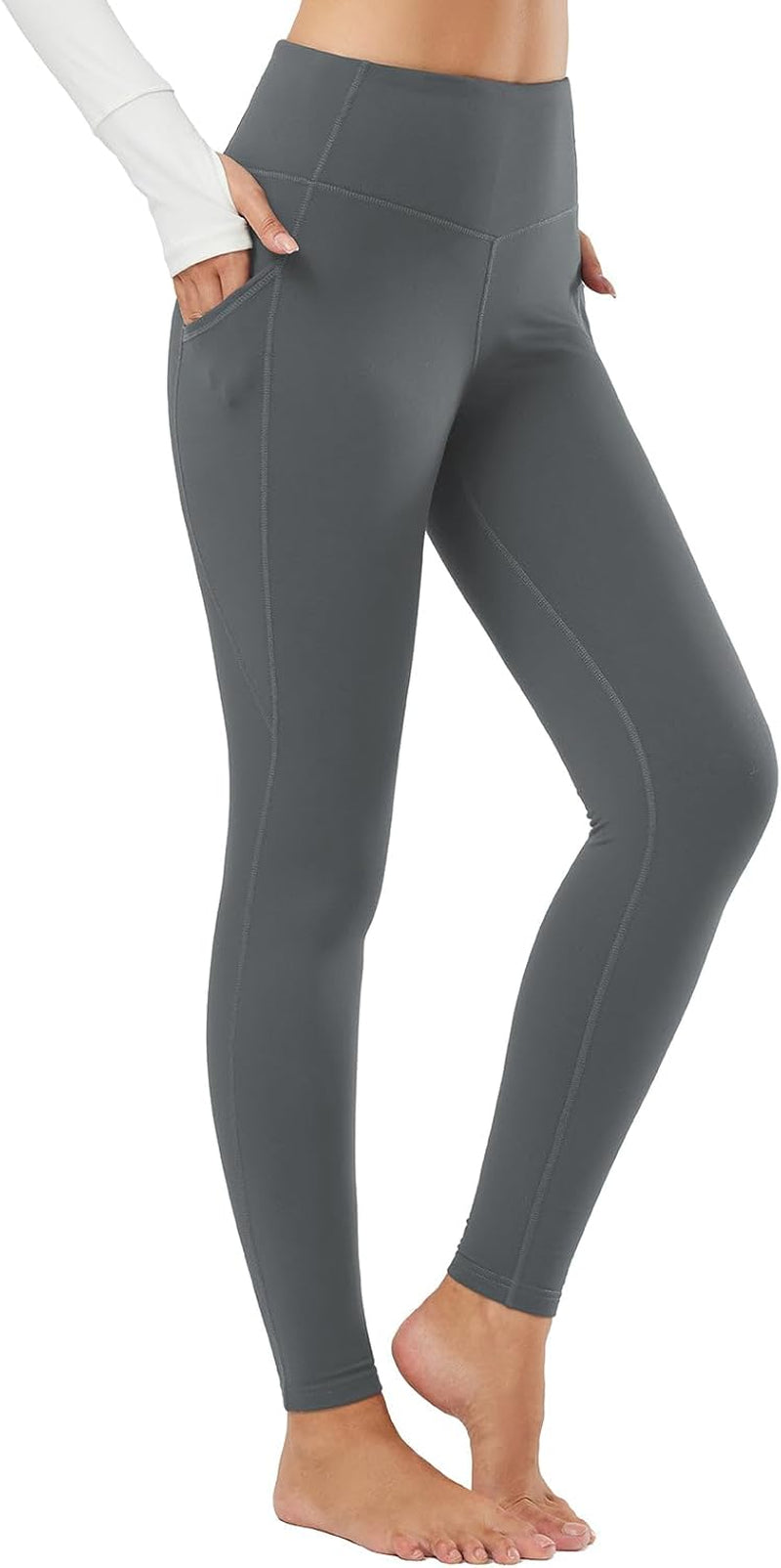 Baleaf Winter Clothing Women Leggings Fleece Lined Tights Thermal Warm Thick Cold Weather Gear 1 Pockets