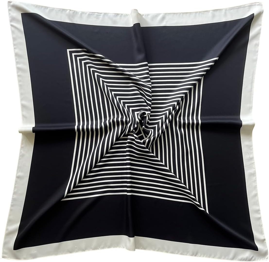 Julunar Silk like Head Scarf for Women - Satin Large Hair Scarves - 35" Square Silk Hair Wrap for Sleeping with Gift Packed