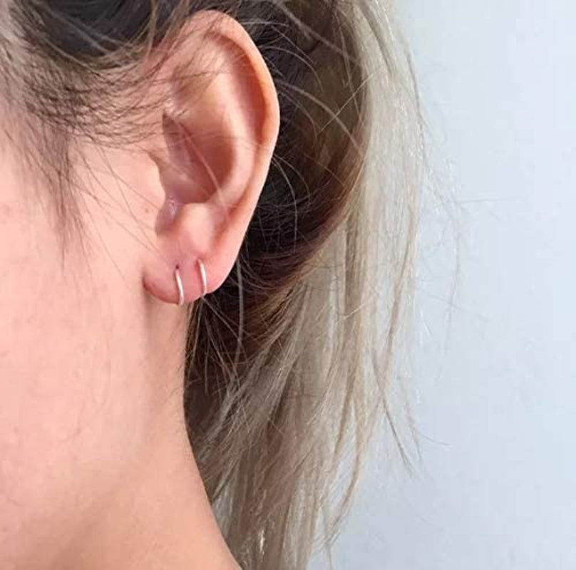 Hoop Cartilage Earring Fake Earrings Nose Rings Septum Nose Ring Stainless Steel for Women Men Girls