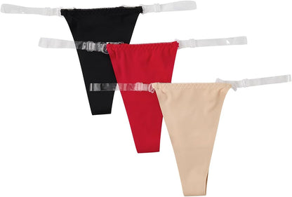 Comfortable stretch invisible thong underwear for women
