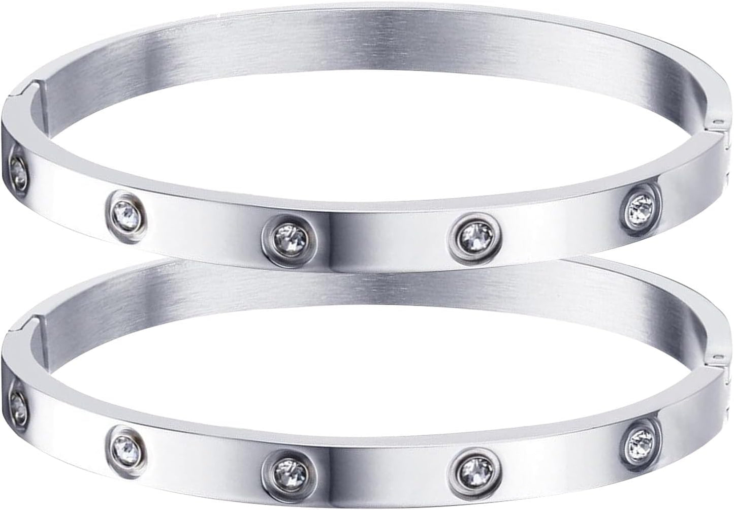 MPRAINBOW Gold Bracelets for Women, 2Pcs 18K Gold Plated Cubic Zirconia Bangle Crystal Friendship Bracelet Jewelry,Wedding Party Christmas Birthday Gifts for Her Girlfriend Sister Daughter