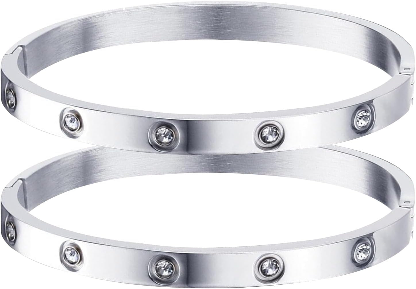 MPRAINBOW Gold Bracelets for Women, 2Pcs 18K Gold Plated Cubic Zirconia Bangle Crystal Friendship Bracelet Jewelry,Wedding Party Christmas Birthday Gifts for Her Girlfriend Sister Daughter