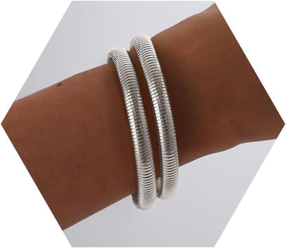 18K Gold Plated Bracelets for Women Gold Bangles for Women Chunky Bangle Bracelets for Women Bracelets Stack Tarnish Free Bangle Set of 3 for Women Accessories for Her Gifts