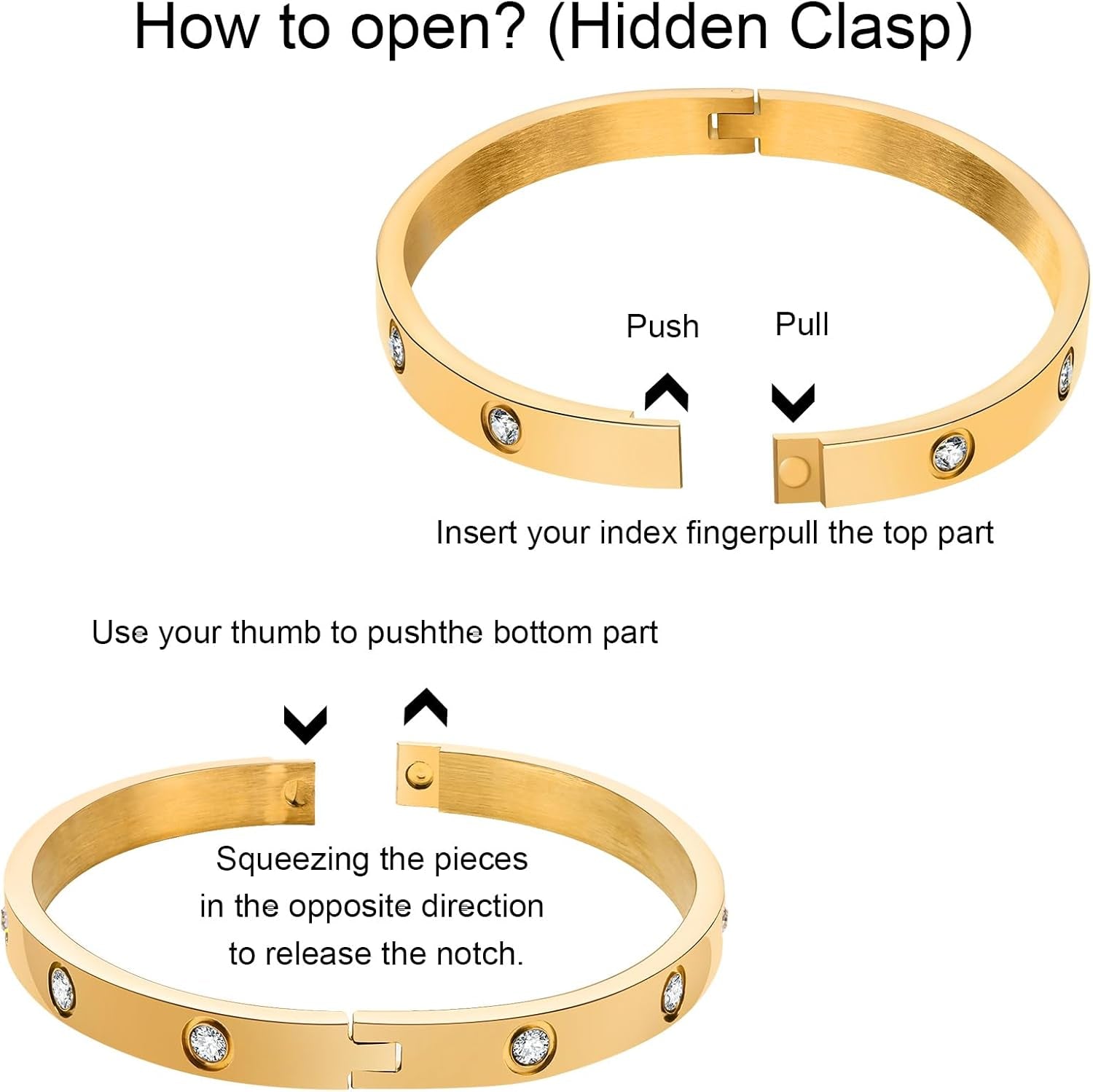 MPRAINBOW Gold Bracelets for Women, 2Pcs 18K Gold Plated Cubic Zirconia Bangle Crystal Friendship Bracelet Jewelry,Wedding Party Christmas Birthday Gifts for Her Girlfriend Sister Daughter