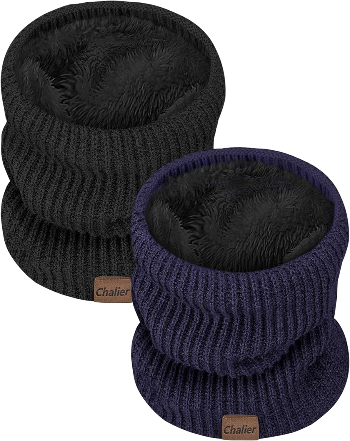 Neck Gaiters for Men Winter Warm Neck Warmer Thick Knit Windproof Gaiter Scarf Cold Weather Scarves